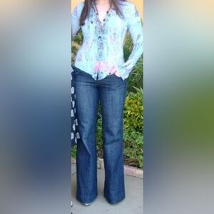Forever 21 Dark Blue Flare Jeans
